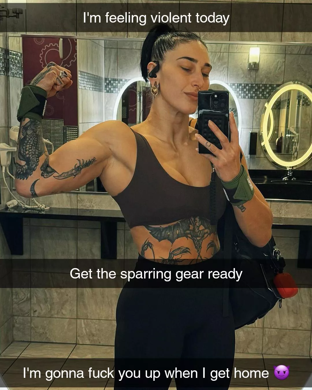 She's in the mood to fuck you up posted by Captionsforever