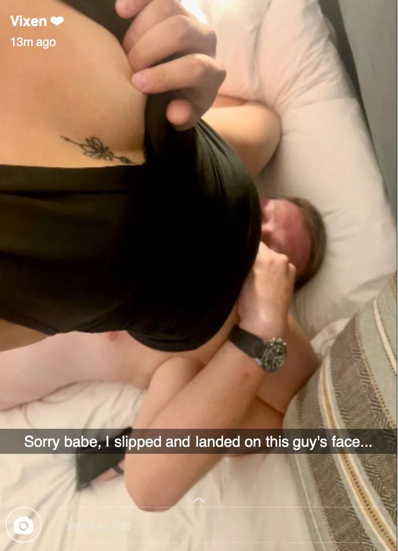 Sorry babe, I slipped and landed on this guy's face... posted by The_Petite_Vixen