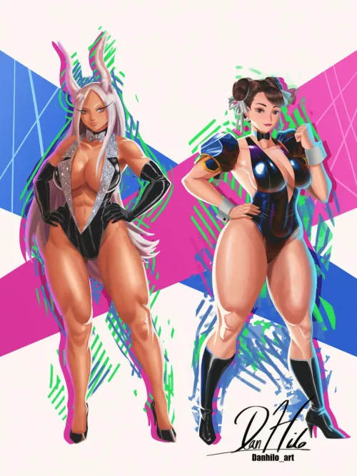 Rumi Usagiyama & Chun-Li [@Danhilo_art] by TheTMoneyMan