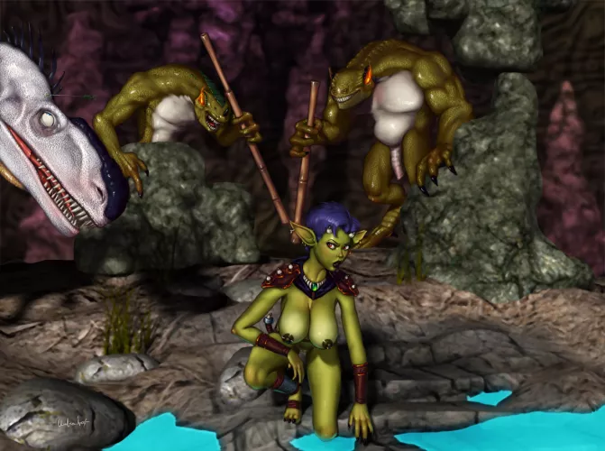 Gally the goblin, captured? (umbrafox) by EnigmusPrime