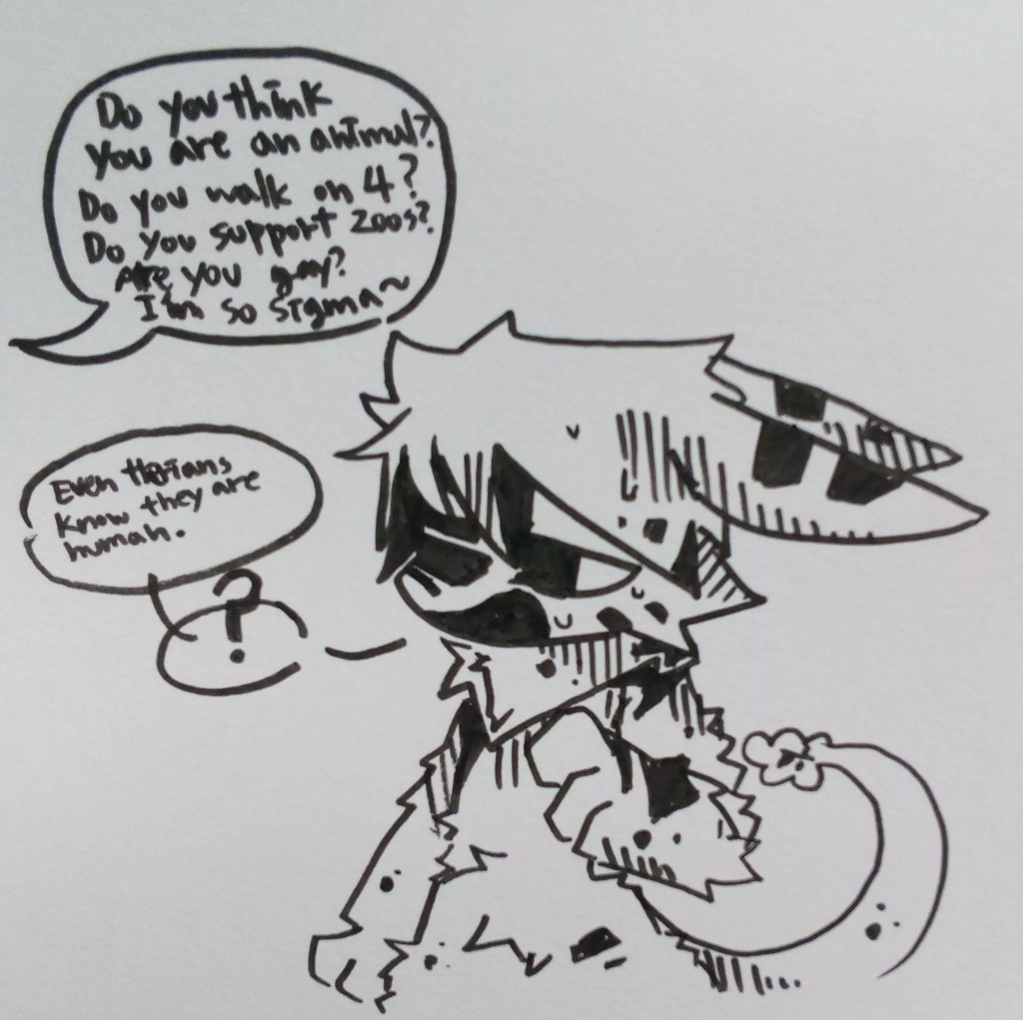 (og doodle)When ppl misunderstanded furries posted by m0sinN4gant