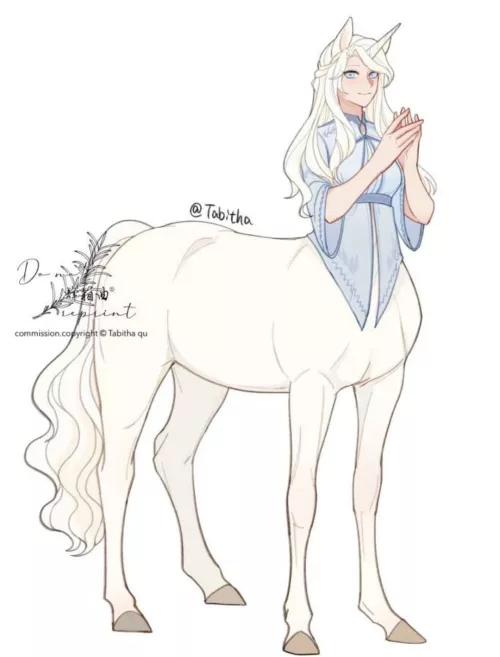 a really beautiful unicorn centaur by McPussyMeal23
