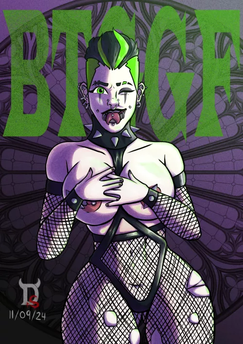 Big Titty Goth Girl (OC - @DemonSlick) by Pleasan7