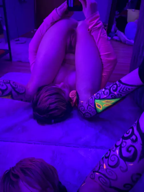 Folded like a pretzel and did some body paint today  by LawConstant3273