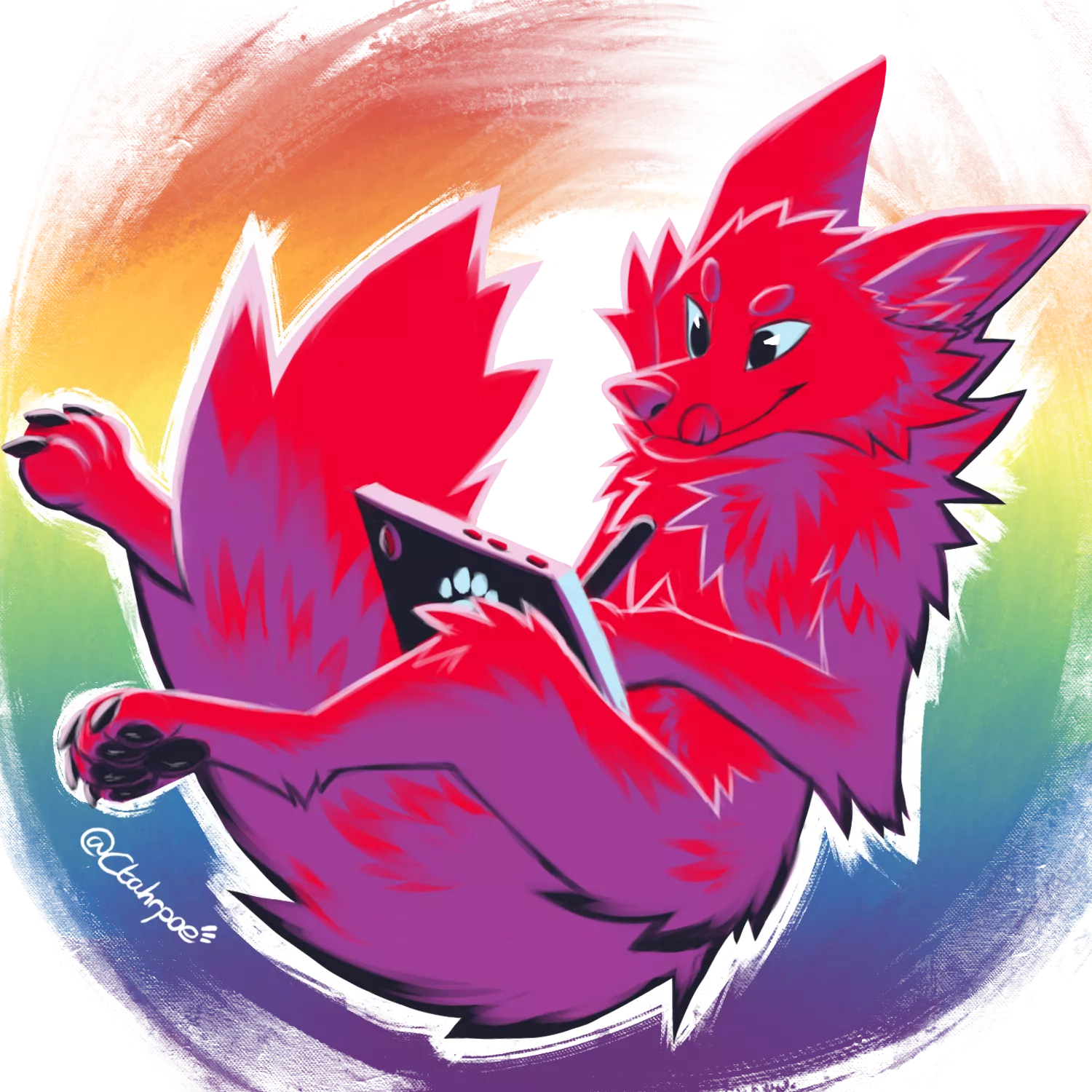 He draw 🎨✨ (Art by me, @Ctahrpoe) posted by Ctahrpoe