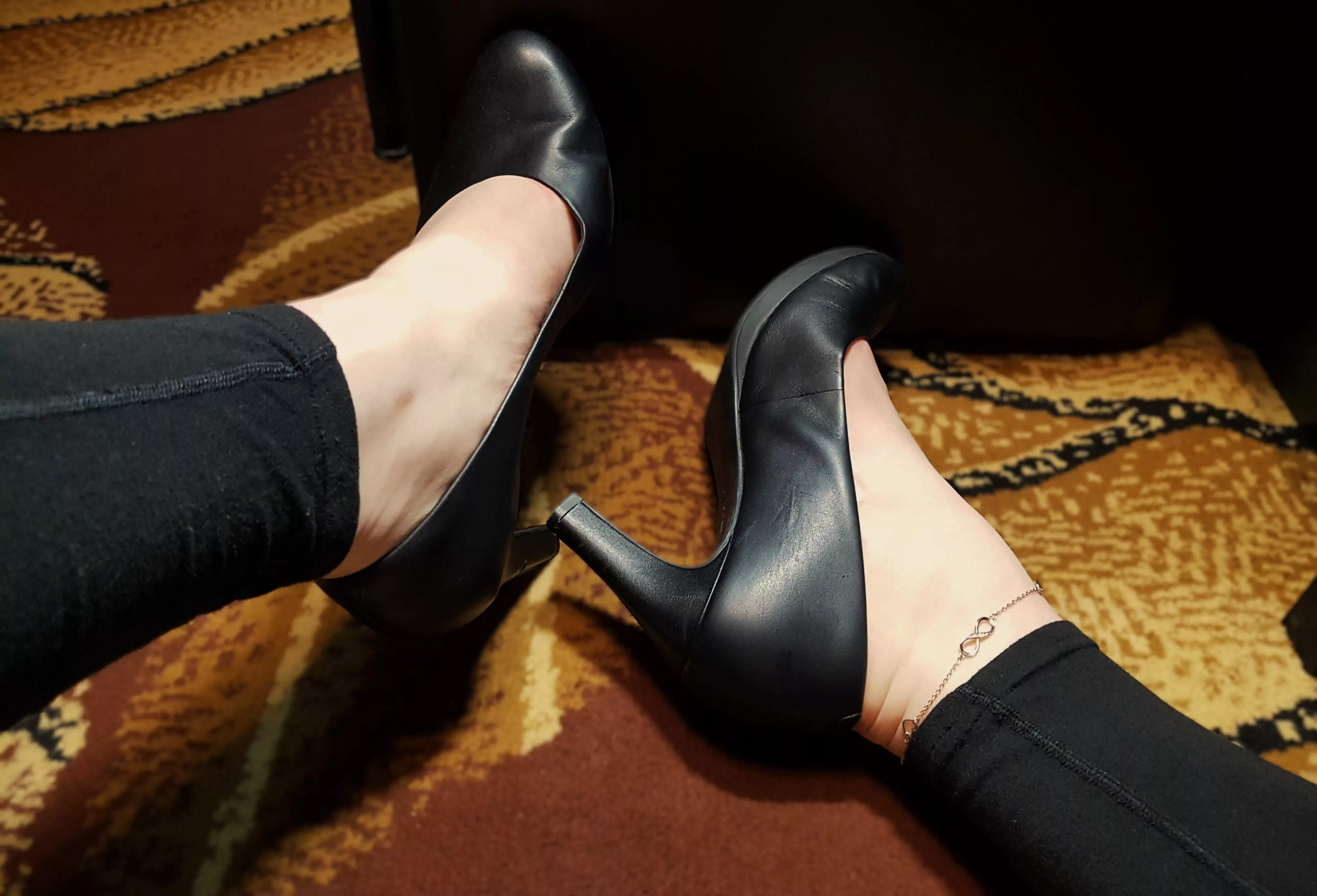 Hey, guys. I'm a bit shy. This is my first time posting this content. Wanted so show off my most comfortable heels. These are my go to heels. I wear them in the office alot to remain comfortable but I still feel cute in them ☺ posted by Realistic-Sun4140