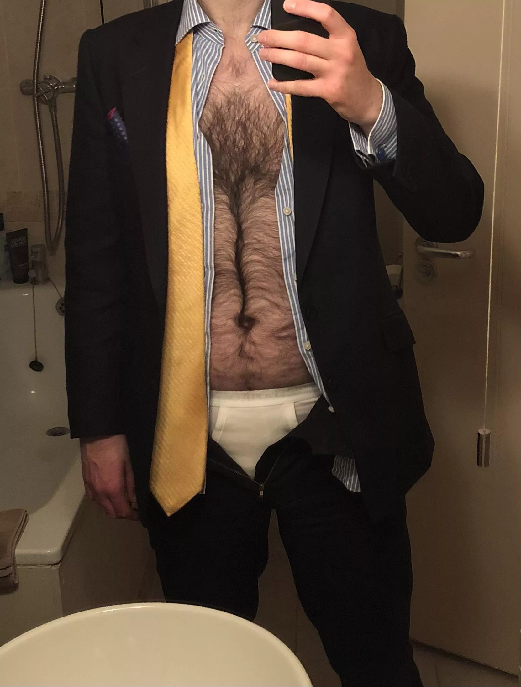 I appreciate there’s only a glimpse of white briefs in this picture, but hopefully it’s enough. posted by Richardse1