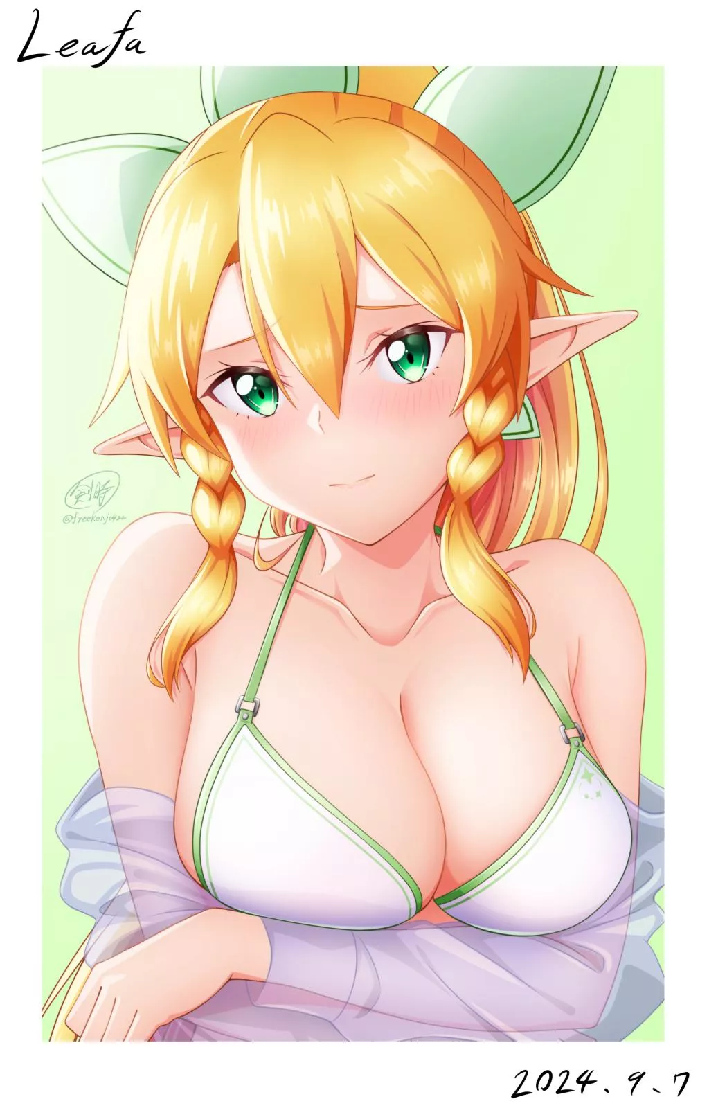 Leafa Blushing In Her Revealing Bikini  posted by Csxc