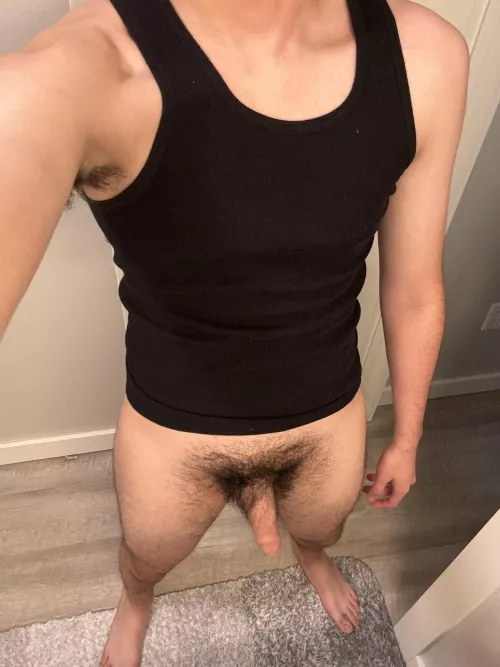 Uncut highschool jock with a big bush😈 by MrThickOkla