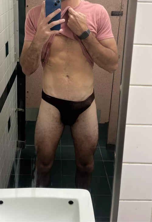 Who wishes they caught me like this in the stall? [24] by InjuryWarm