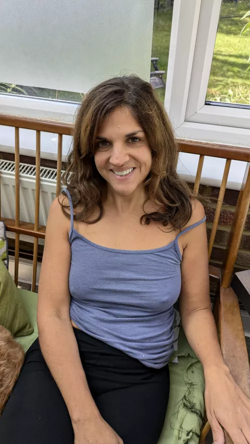 A mom relaxing at home doesn't need a bra by Sweet_India