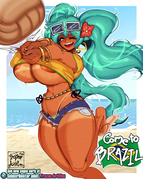 Brazilian Miku Volleyball (Frozen Artifice) by FrozenArtifice