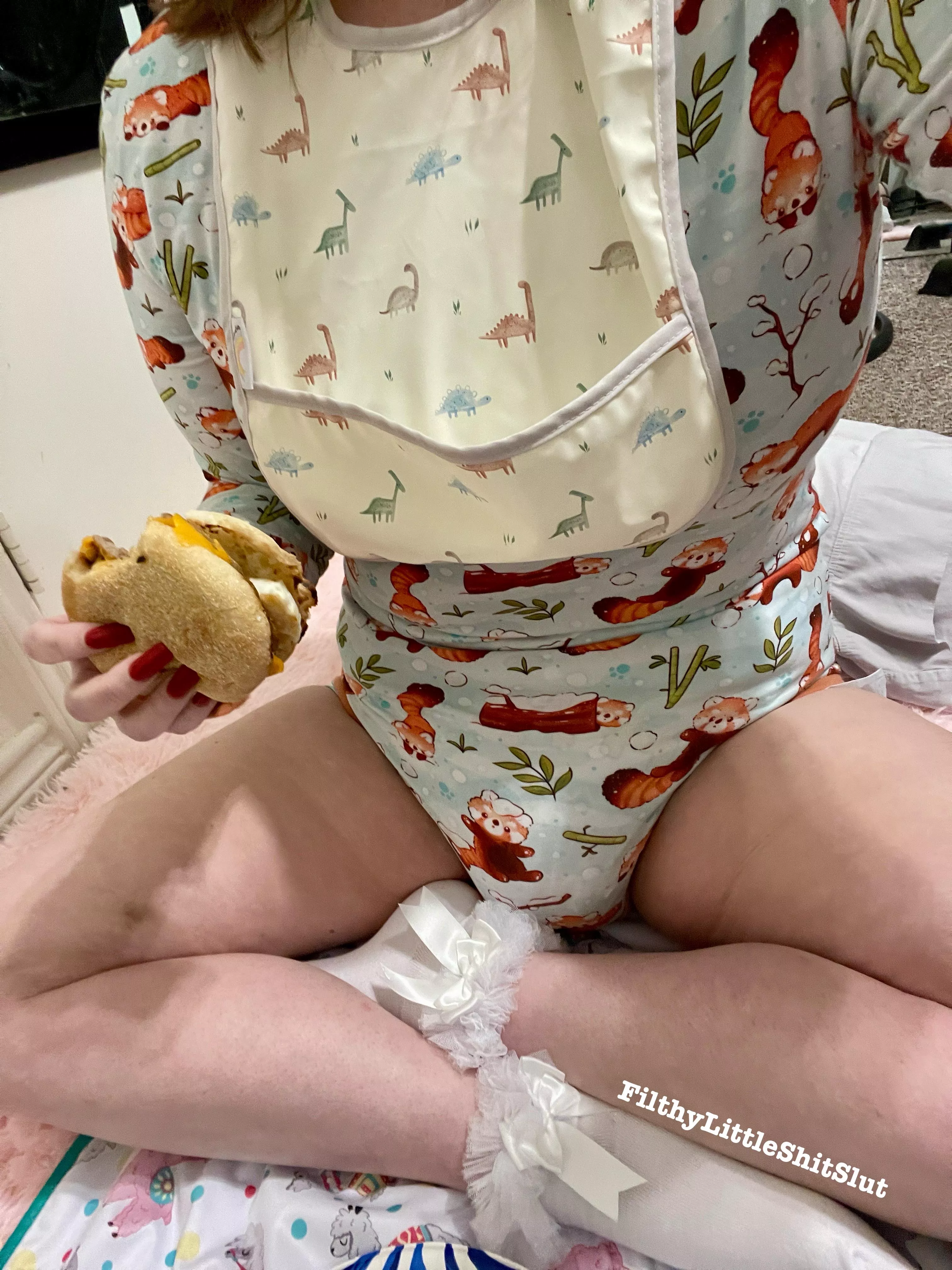 Breakfast is the most important meal in a little girl’s day.  posted by FilthyLittleShitSlut