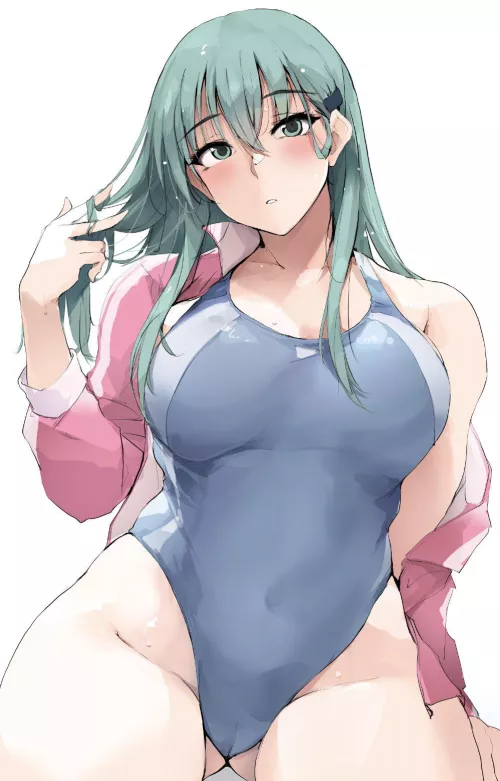 Competition Swimsuit Suzuya (zekkyon) [KanColle] by llamanatee