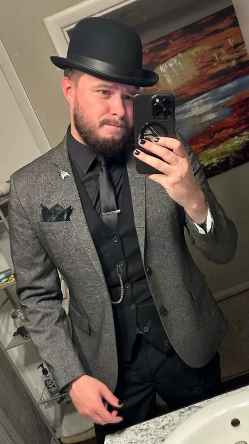 Got all dressed up for goth night at the bar  by Drjghost