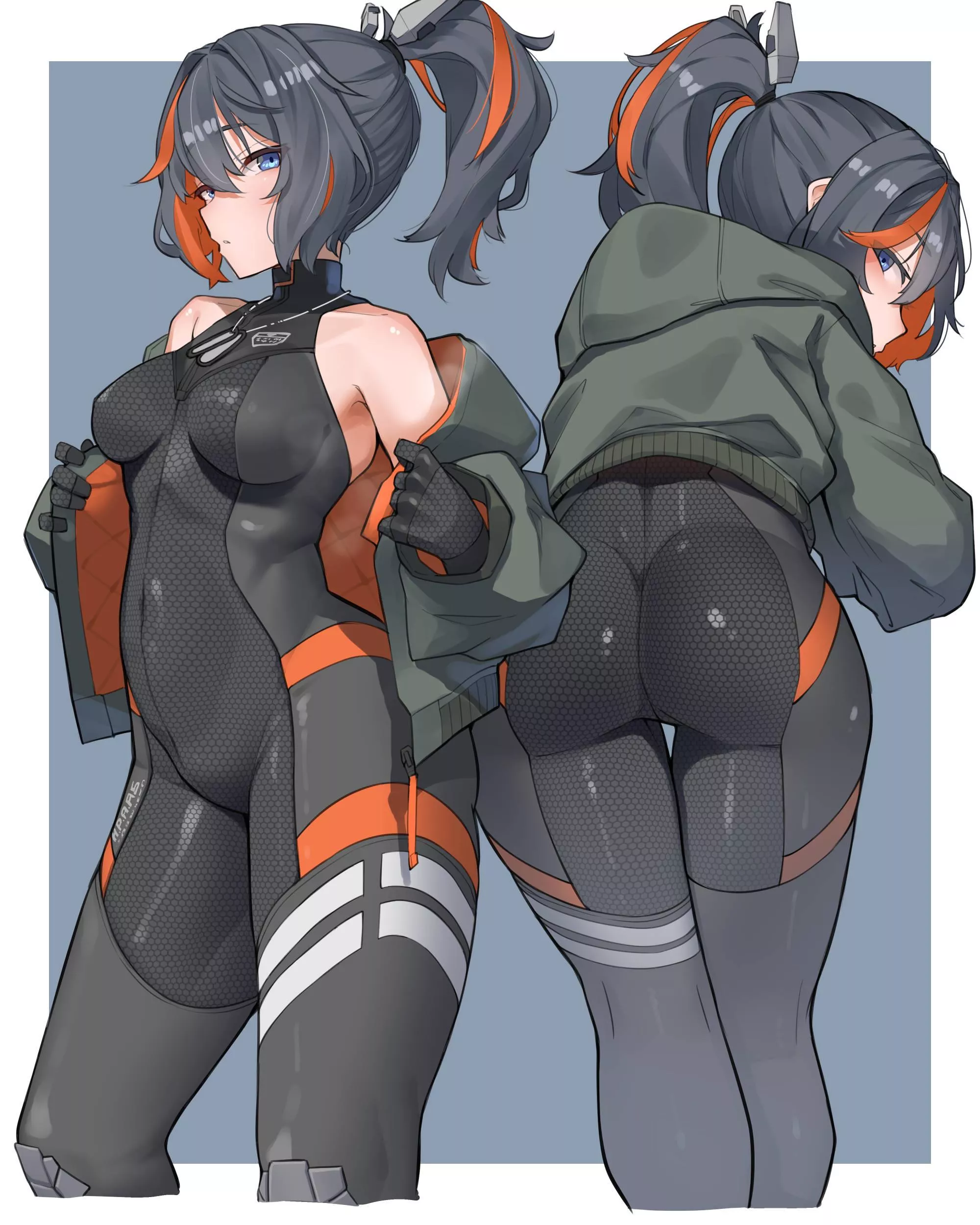 Grey/Orange Bodysuit  posted by CheetahSperm18