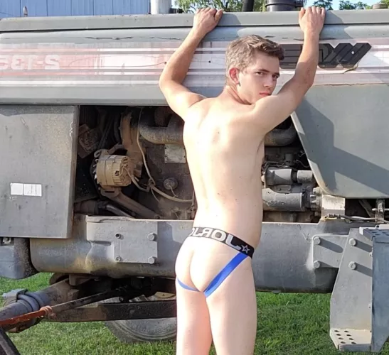 Hot in the tractor had to strip  by FarmerFemBoy