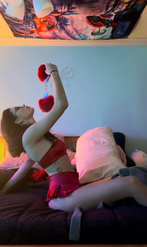 I wanna lock you up with these handcuffs and have my fun by CelenaDawn