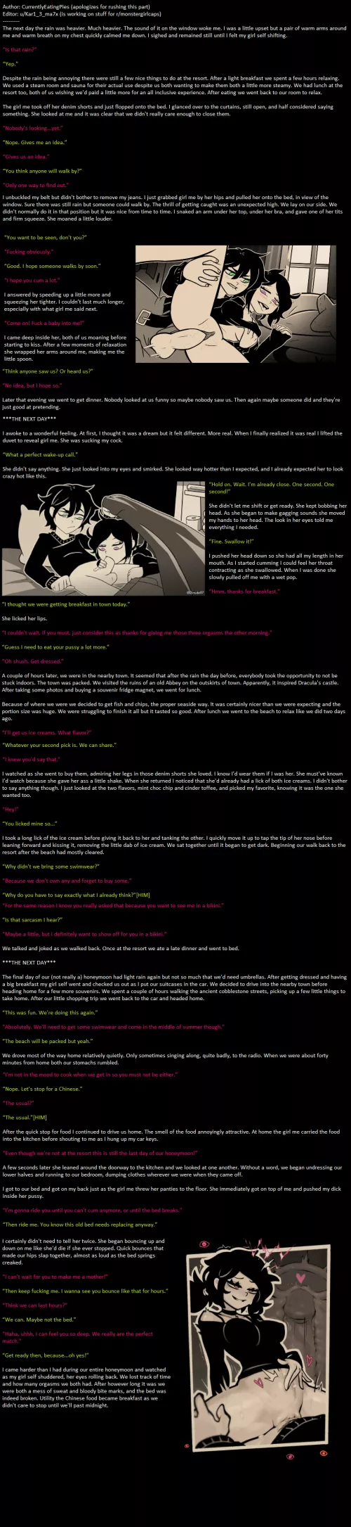 Multiverse (part 8 episode 2) [alt self] [alt gender selfcest] [honeymoon] [creampie] [hotel] [wholesome] by Kar1_3_ma7x