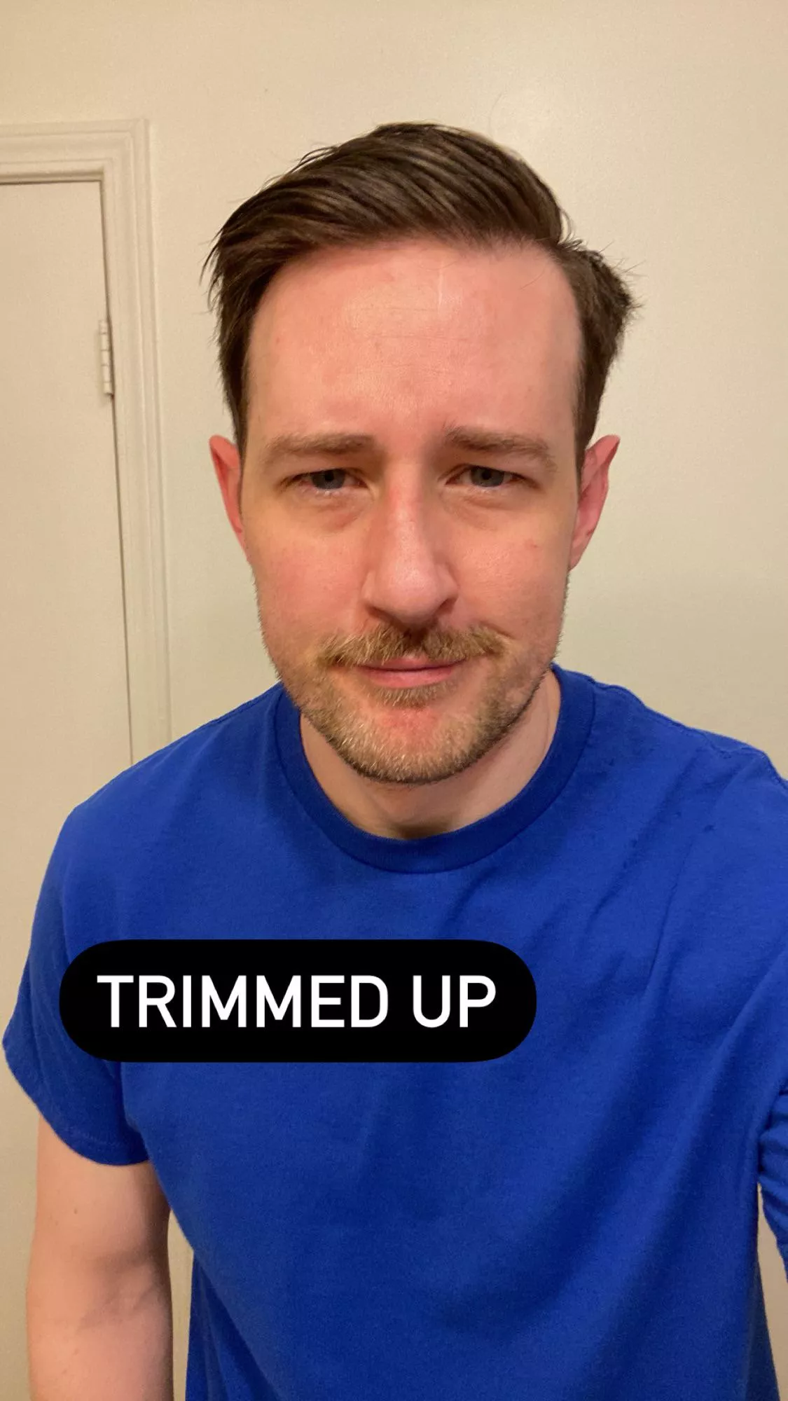 My lil’ emotional support mustache. 🥸 posted by Tat246squared