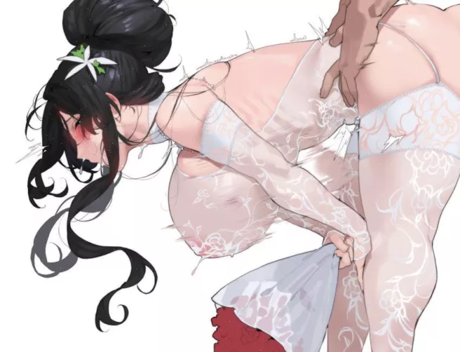 She didn’t even take off her wedding gown. That’s how much she want him. by ExxxtaShamxlxssGf