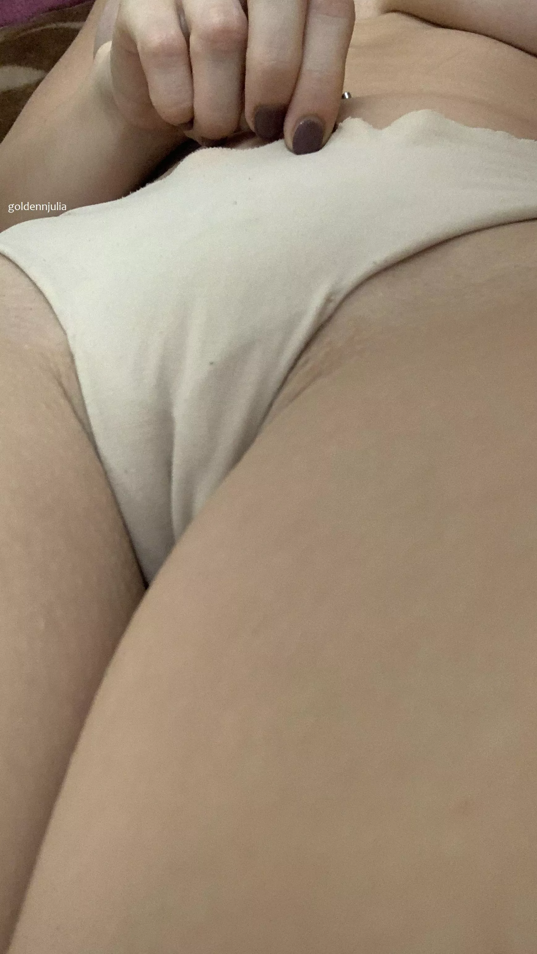 With a little panty toe :) posted by goldennjulia