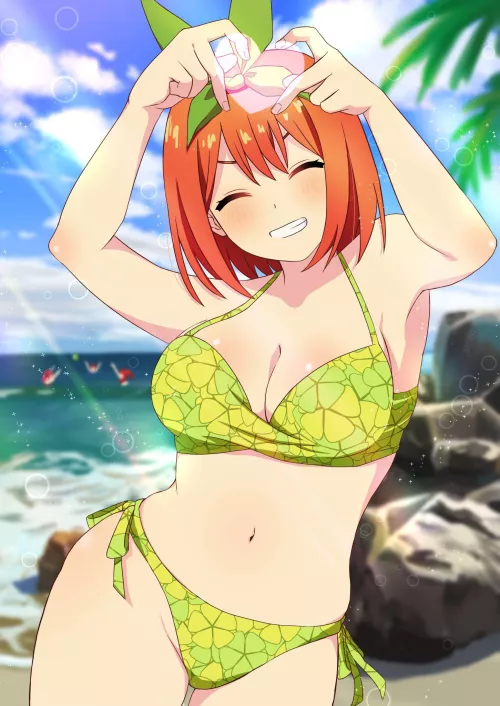 Adorable Yotsuba On The Beach (Quintessential Quintuplets) by Csxc