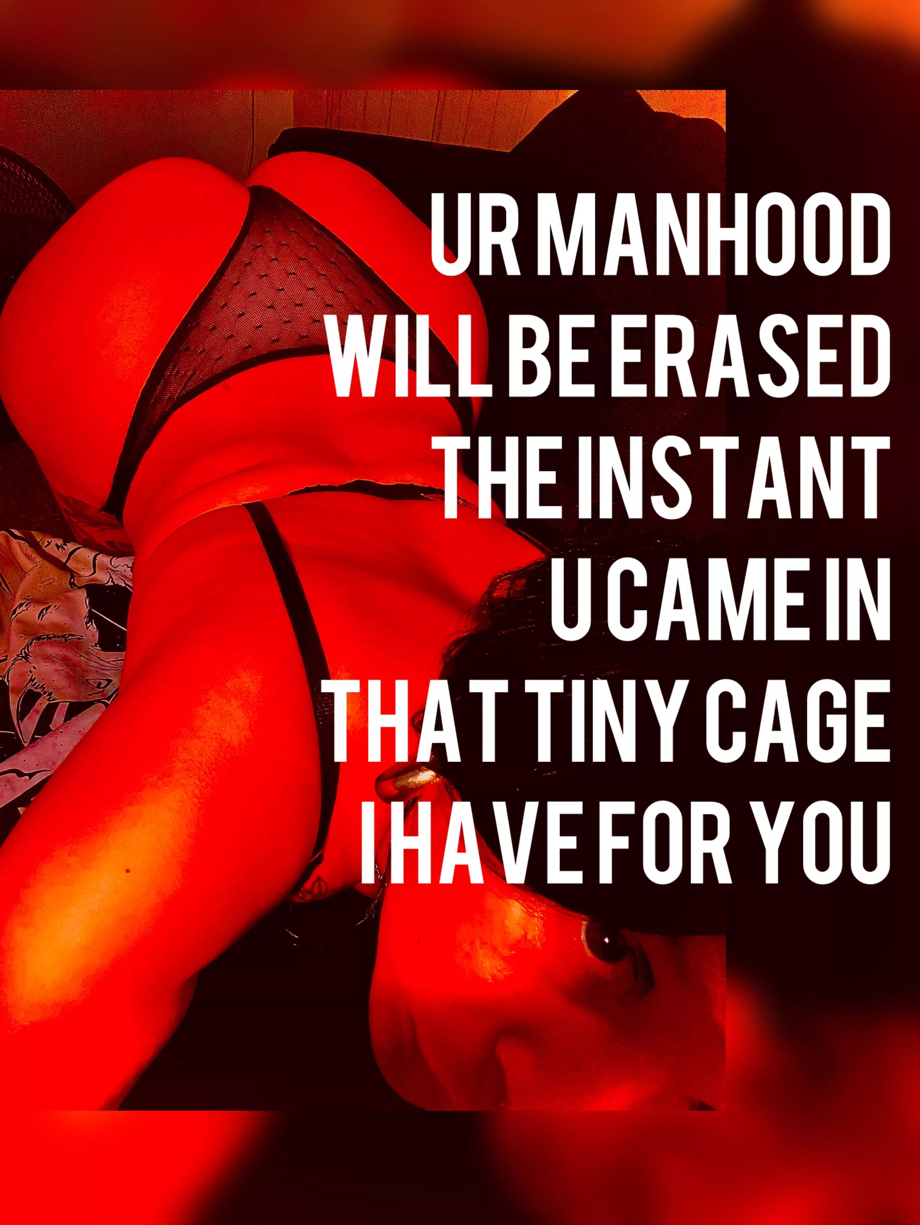 Goddess is dying to see u wearing a cage and having ur first sissygasm posted by goddessapril55