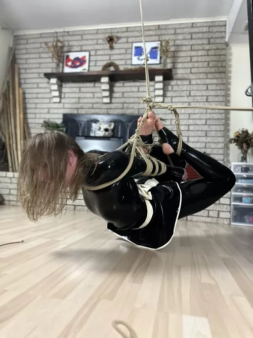 Hogtied only inches above the ground by Kammysutra