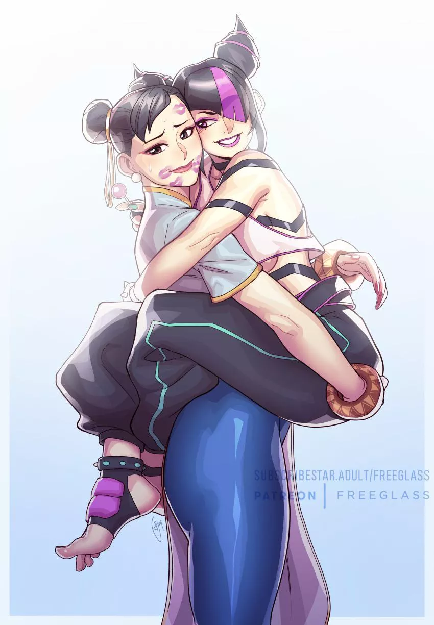 Juri and Chunners [Street Fighter] (freeglass) posted by Xtra_Juicy-Buns