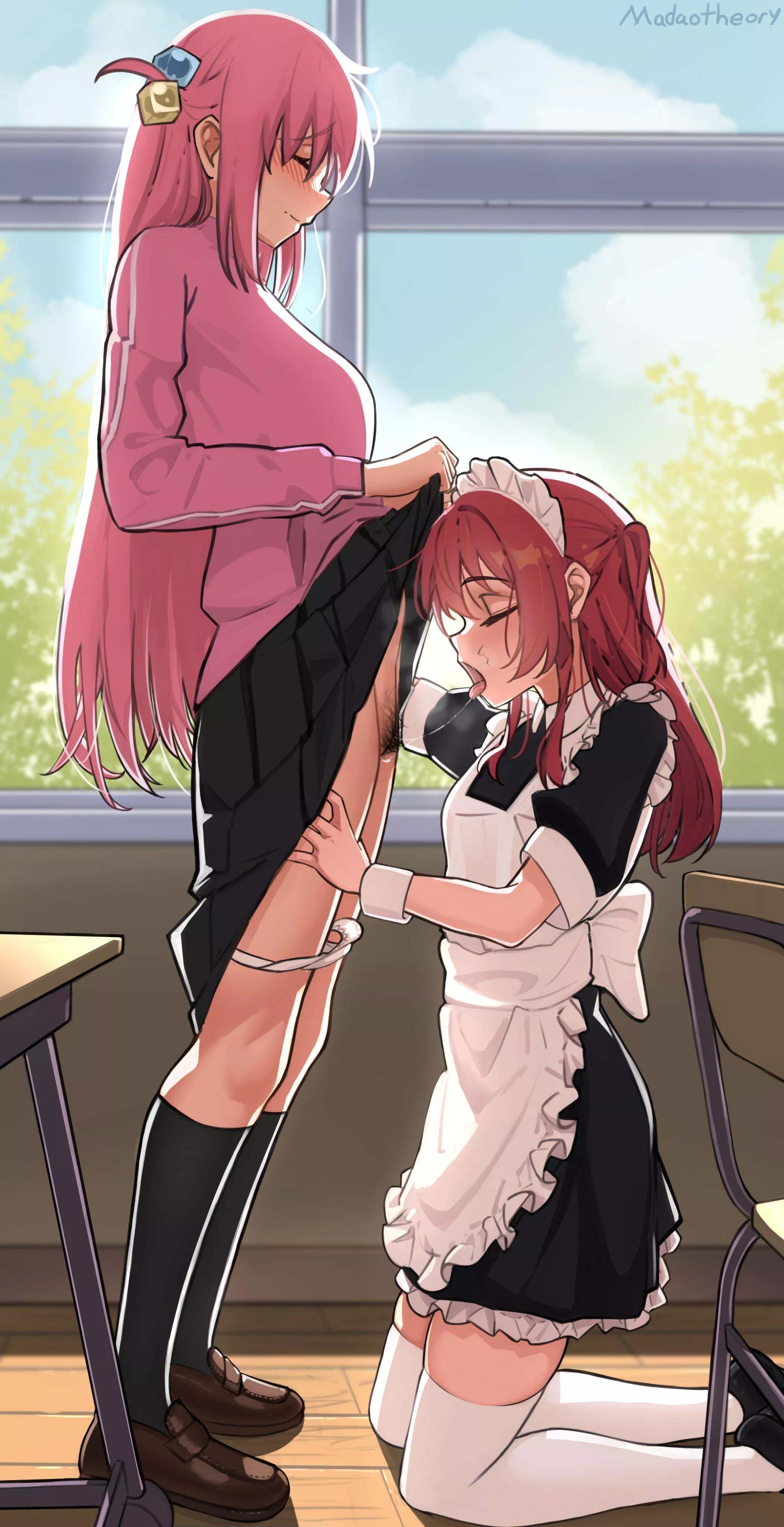 Kita On Her Knees Licking Bocchi's Pussy In Class (Bocchi The Rock) [Madaotheory] posted by redhairgoddess18