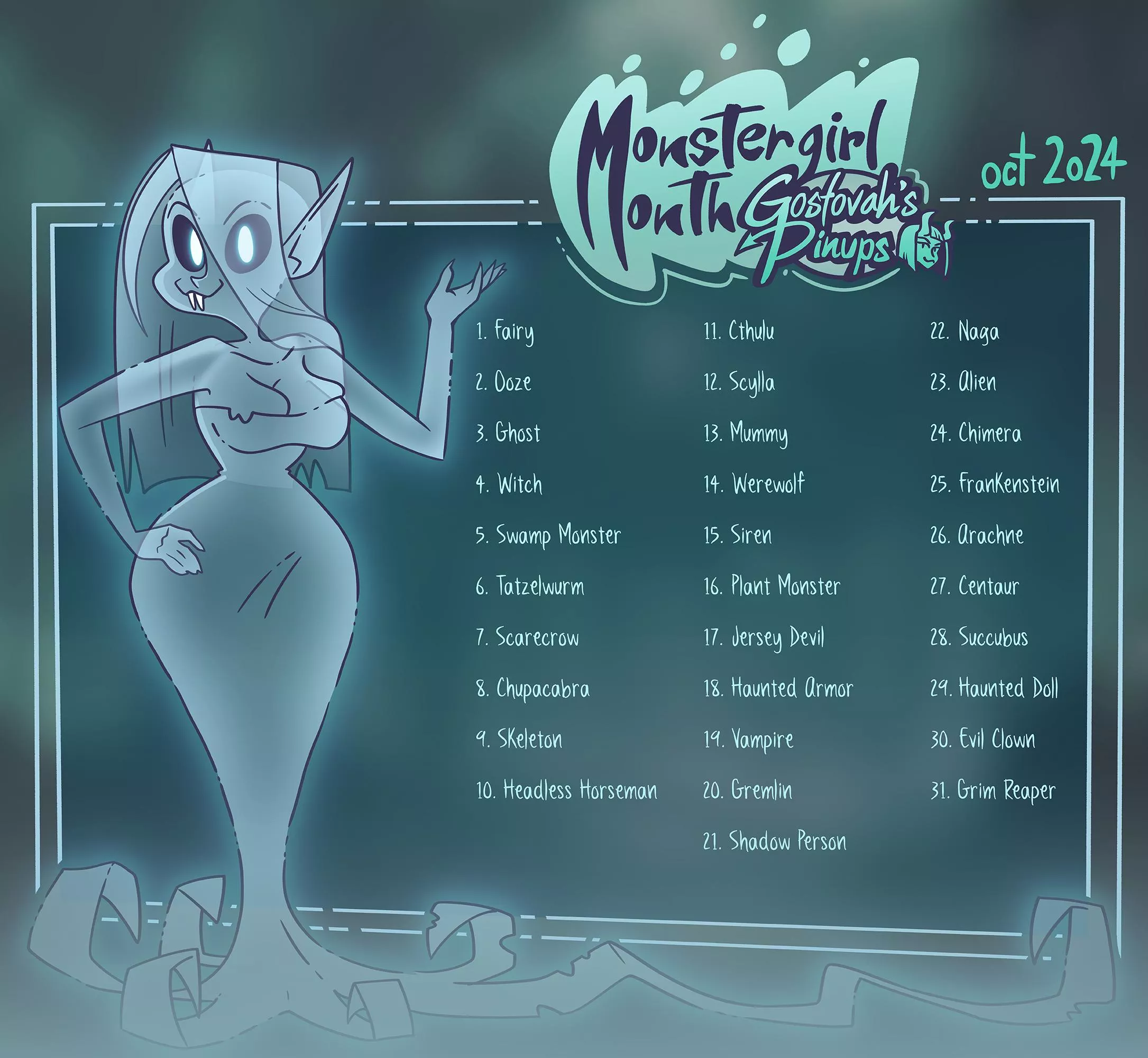 Monstergirl Month - Prompt List posted by gostovah