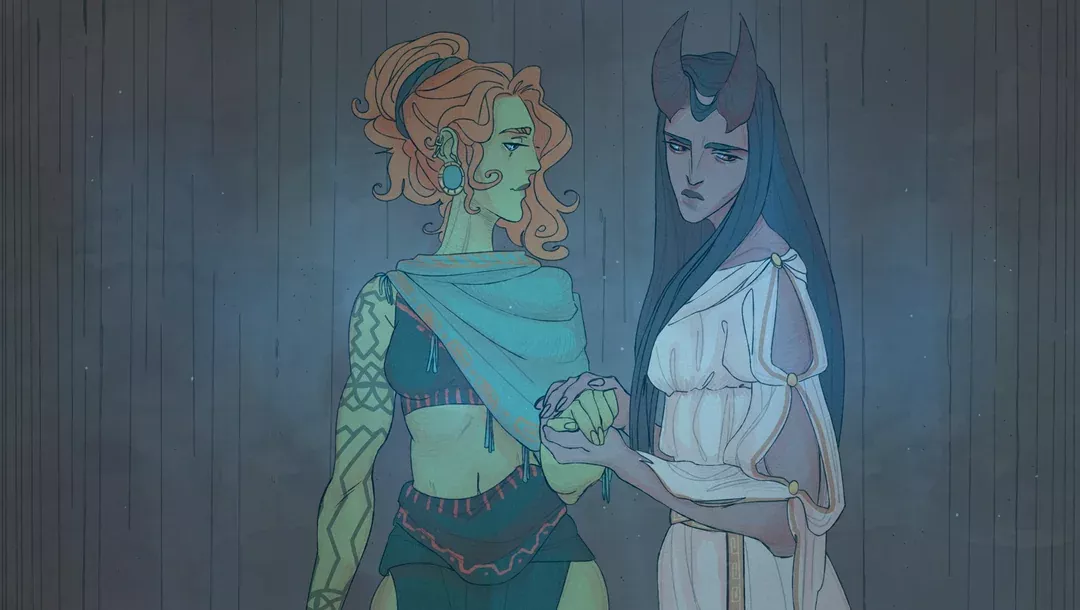 Nueli and Tullia (by Sauvan) [Legends of Savvarah: Children of the Sun]
 posted by SinovarST