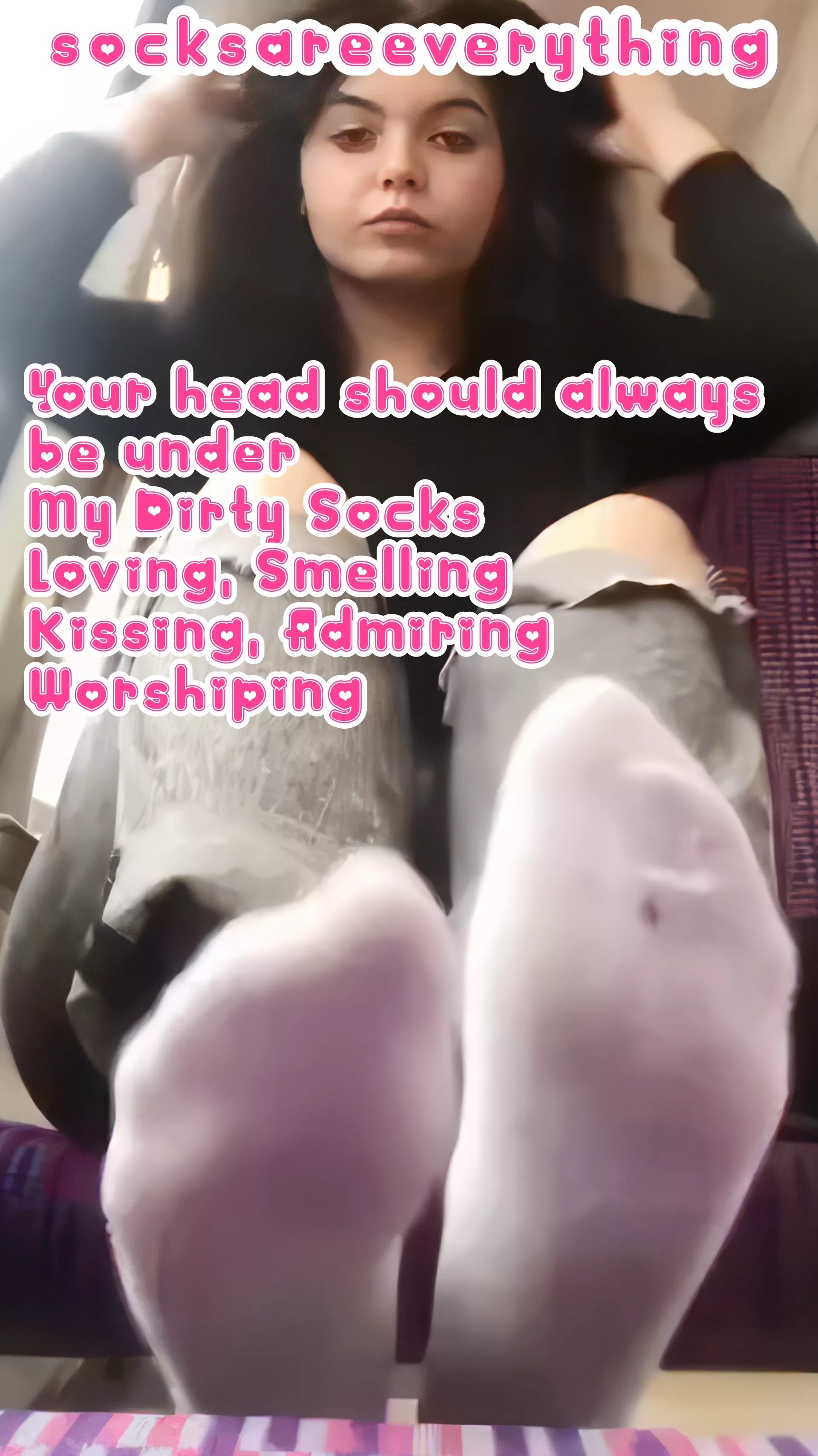 Your head should always stay under my dirty socks, loving, sniffing, kissing, admiring!!! posted by SocksAreEverything