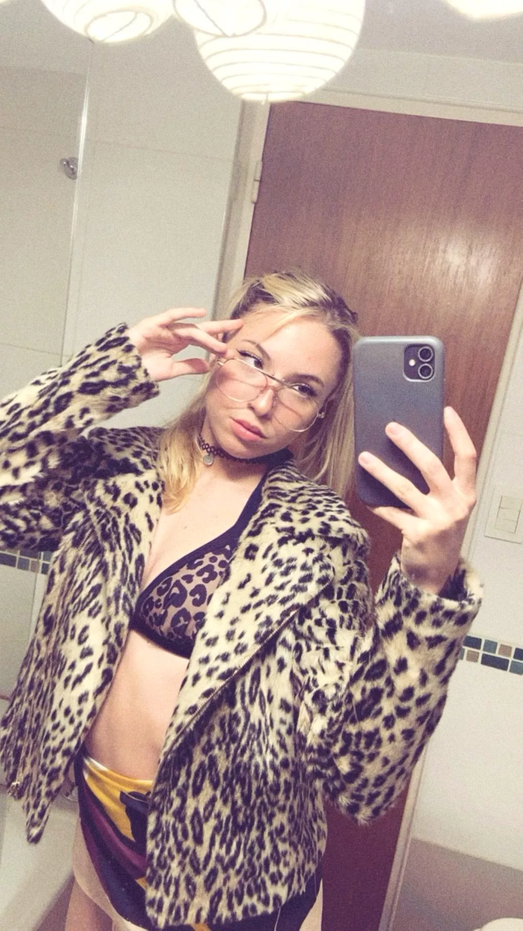 My slutty outfit, confident vibe; bathroom selfie looked better 😏 posted by AlexaxParker