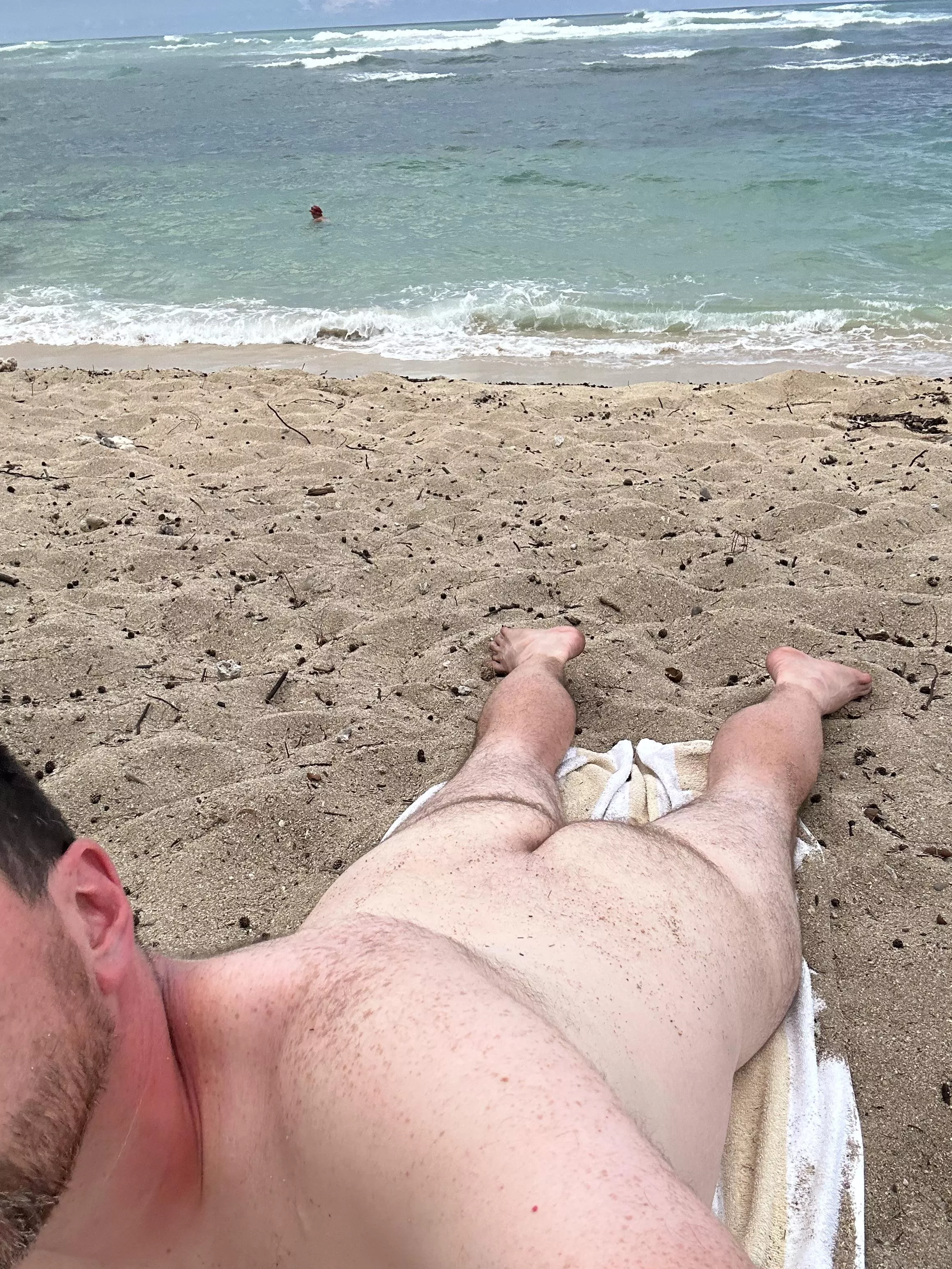 Naked bear ass on the beach  posted by ScruffyBro69