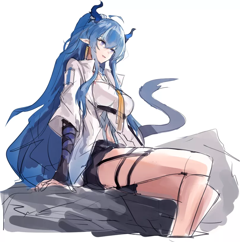 Seated Ling (Arknights) posted by Jaxx1992