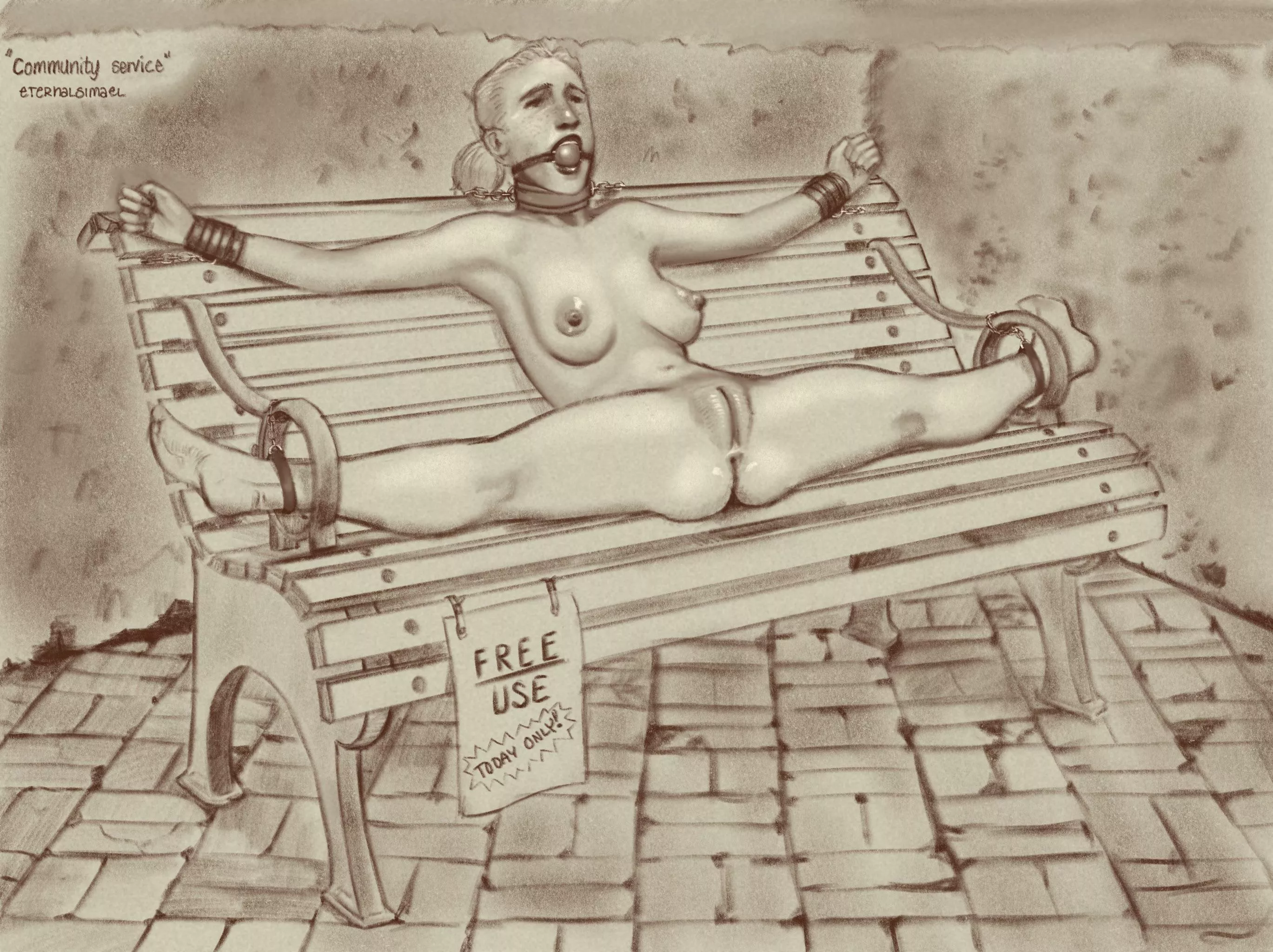 She was stuck doing community service all day at the park posted by eternalsimael