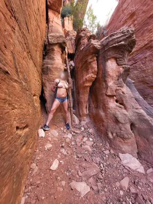 Fay Canyon Arch, Sedona AZ - pulled her top off - Part 5 by RopeRaiden