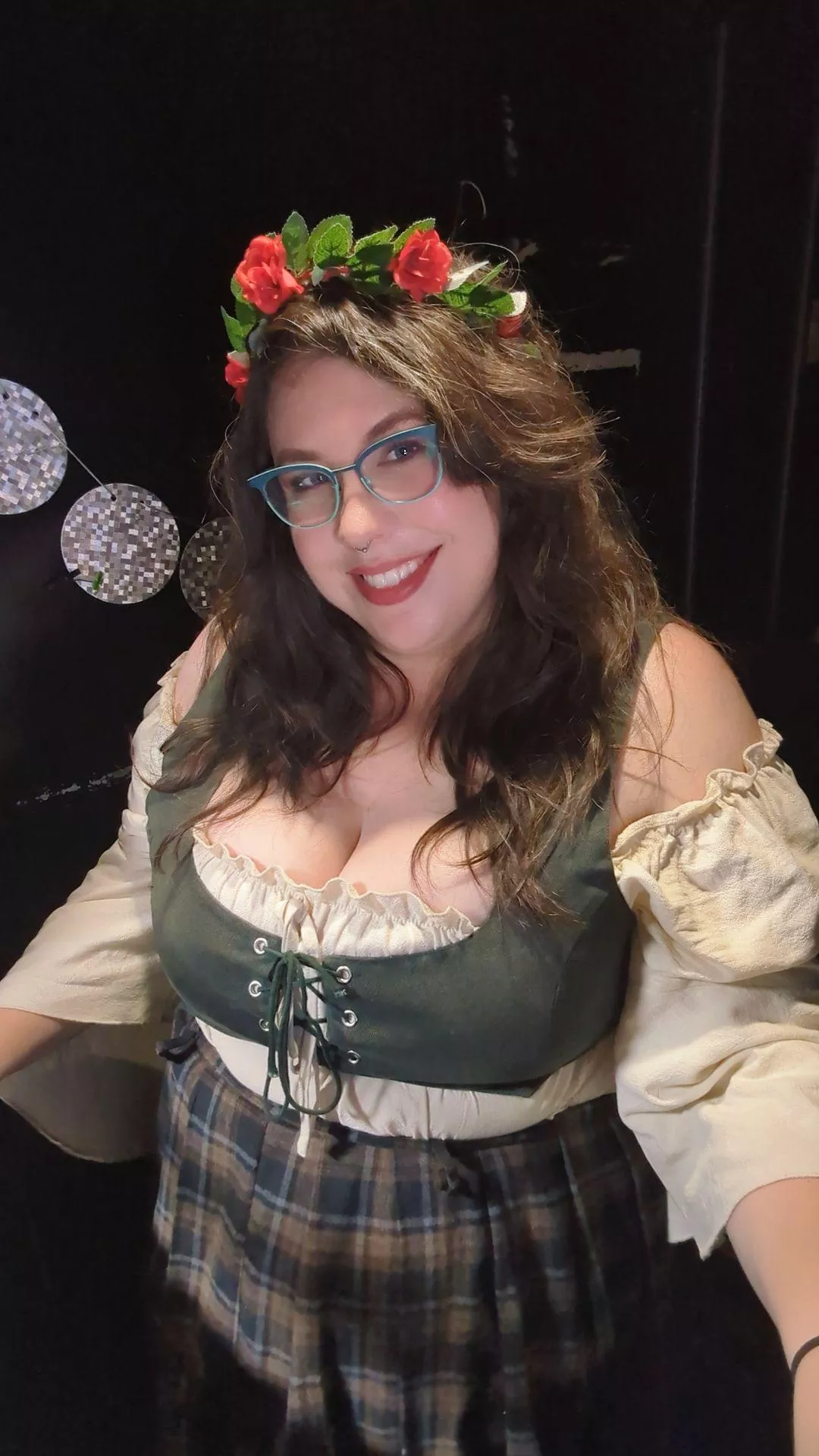 I love wearing a crown. Especially when it's made with flowers! posted by autumn_winters_of