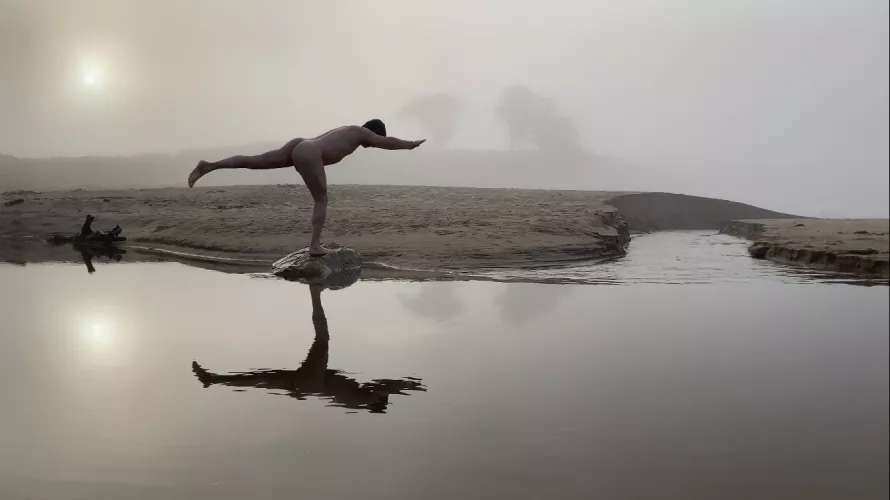 In the fog at the beach by ArtPlusSex