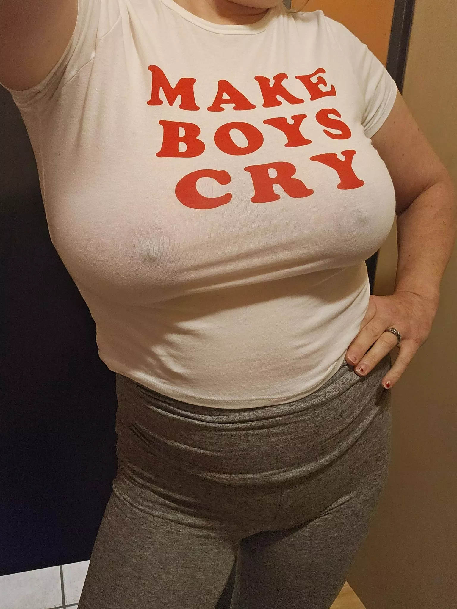 Just enjoying a little edgy fun. Would you say hi... 43F posted by Easterniowahotwife