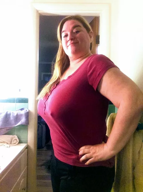 My wife's epic bra-less pose. 🙂 by SteelTorch