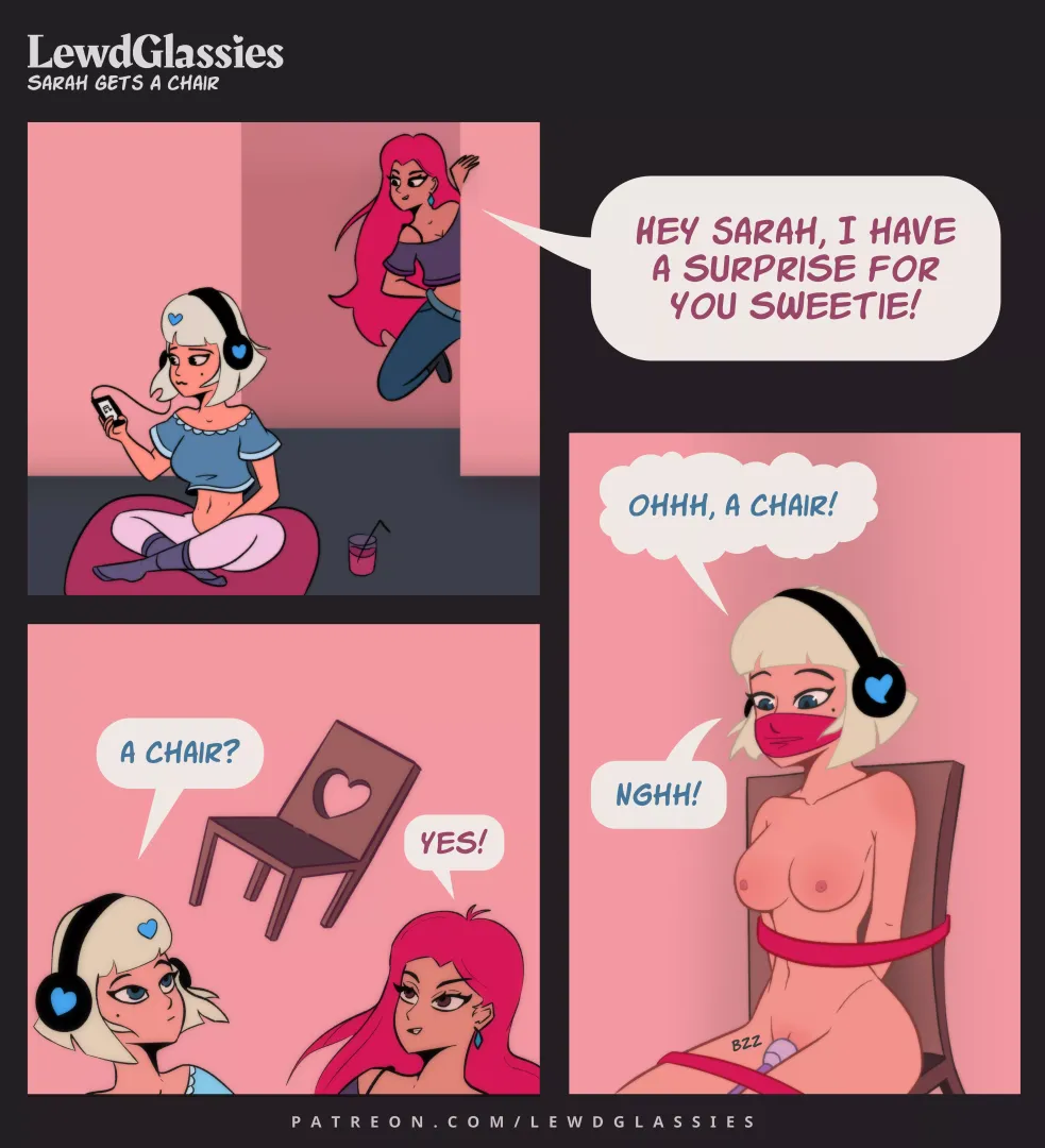 That's what chairs are for right... right? (OC) by LewdGlassies