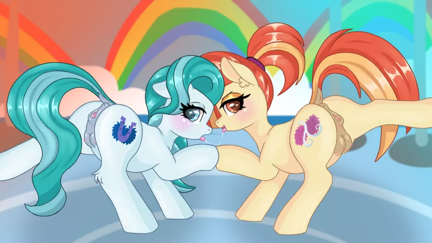 You got invited for a private training session with these two cute mares :3 by Marbatra