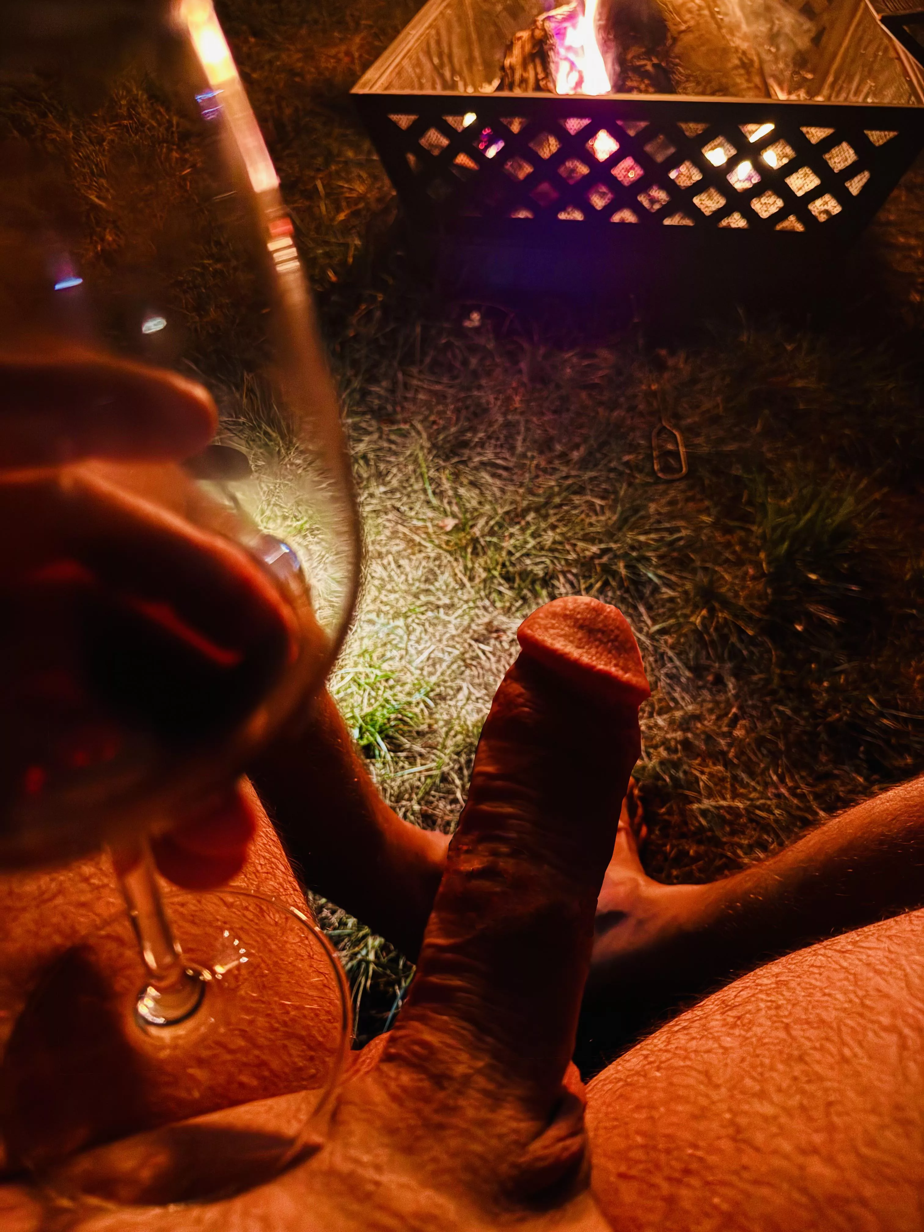 (53) 🔥 Campfire, wine and semi hard cock….what are you going to do ? posted by blackoutram23