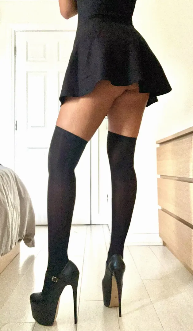 Do these heels go with this outfit or are they too high? (F) by LeilaSize3