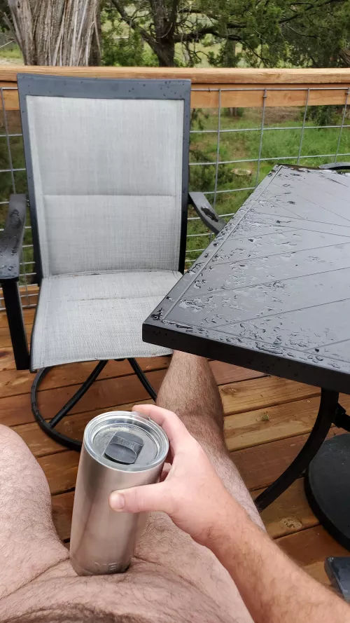 Join me for coffee on the deck this gloomy morning? by robnotthebruce