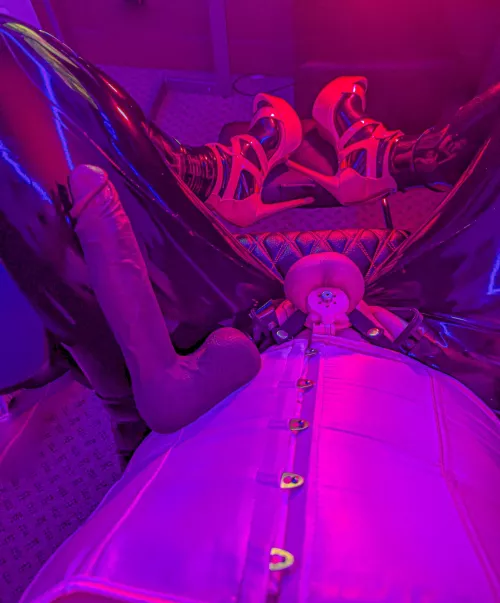 Rubbered up and living my best life locked in latex with my BBC dildo! 🥵😵‍💫🔒 by SailingAwayShay