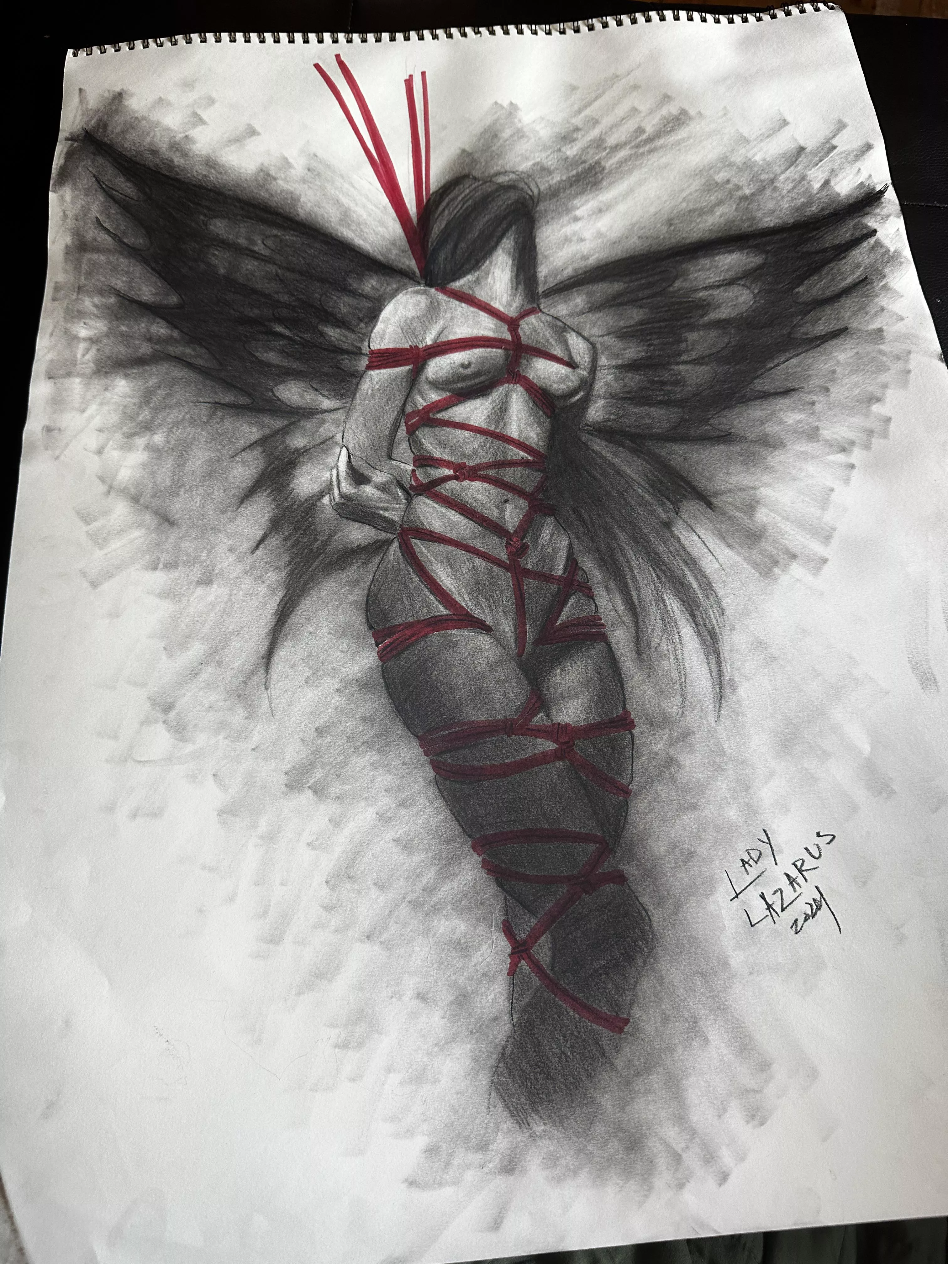 A charcoal drawing I made 🖤 posted by Novel_Surround_1907